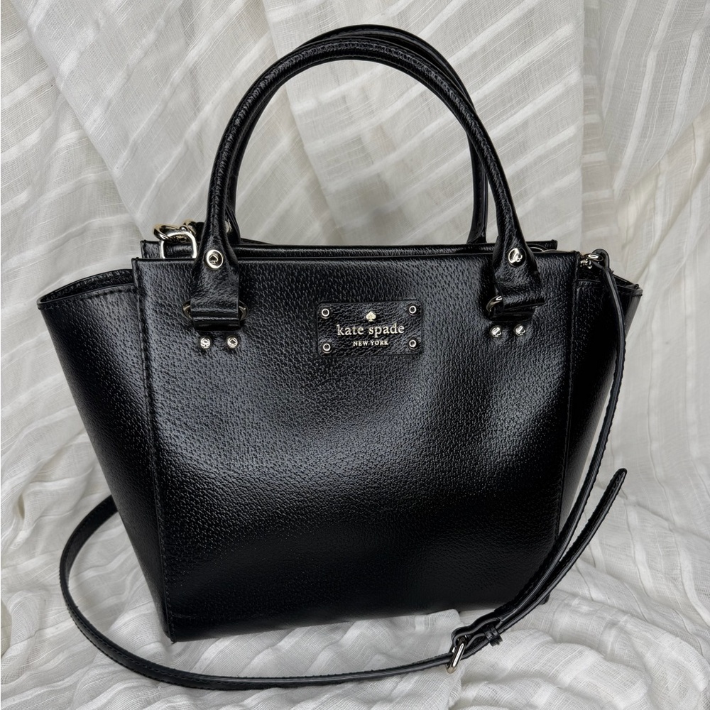Kate Spade ♠️ Small Camryn Wellesley Convertible Handbag / Crossbody EUC • Black